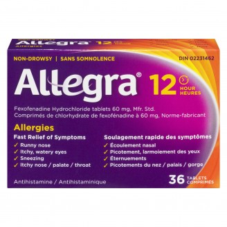 Allegra Allergies 12-Hour Relief, 36 Tablets